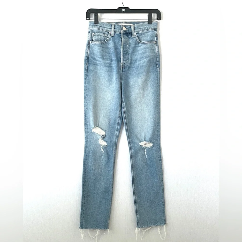 Grlfrnd The Piper Super High Rise Stretch Slim Crop in La Jolla - Picture 2 of 13